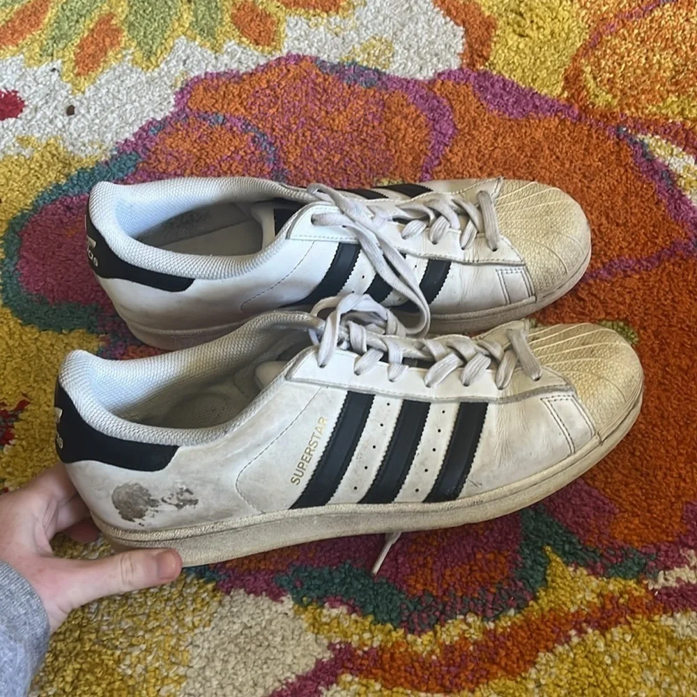 MENS SIZE 11 VINTAGE ADIDAS SUPERSTARS ORIGINALS SHOES